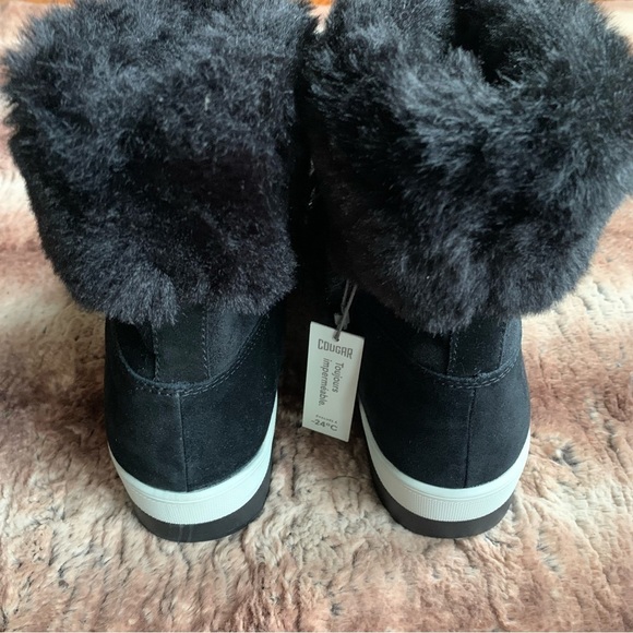 Cougar Black Winter Boots with Fur Trim - Picture 6 of 10